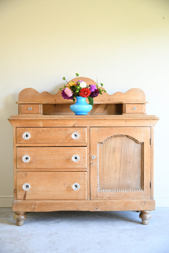 Antique Pine Washstand Cupboard with Drawers