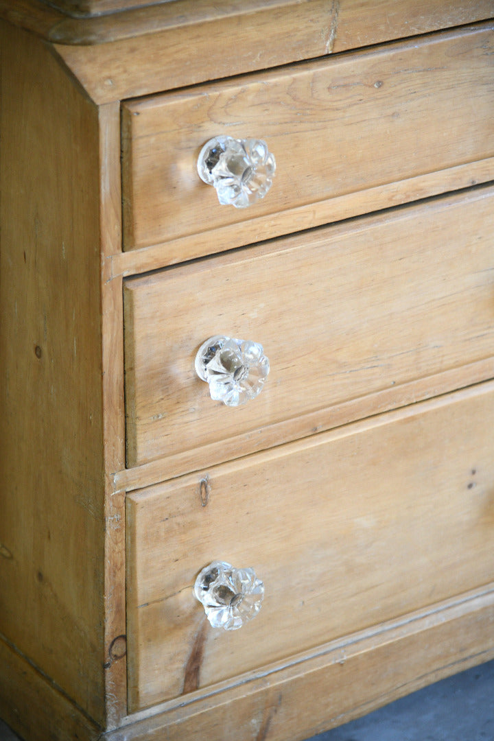 Antique Pine Washstand Cupboard with Drawers
