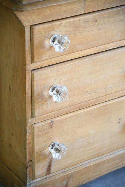Antique Pine Washstand Cupboard with Drawers