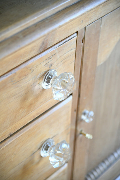 Antique Pine Washstand Cupboard with Drawers