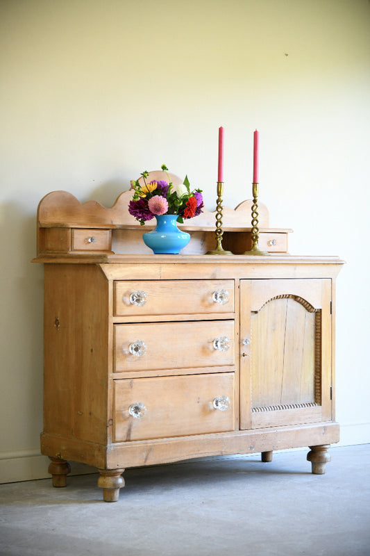 Antique Pine Washstand Cupboard with Drawers