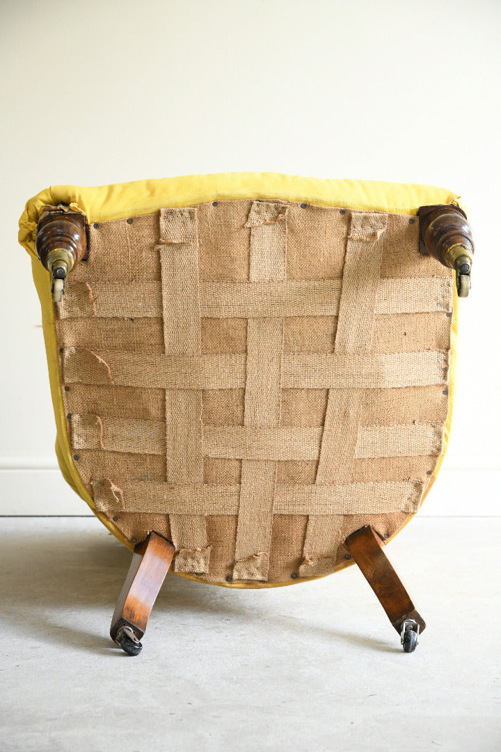 Victorian Button Back Armchair for Reupholstery