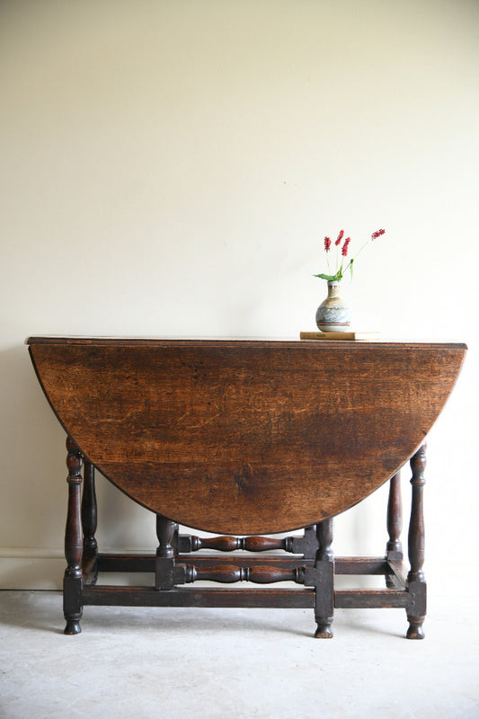 George III Oak Oval Gateleg Dining Table