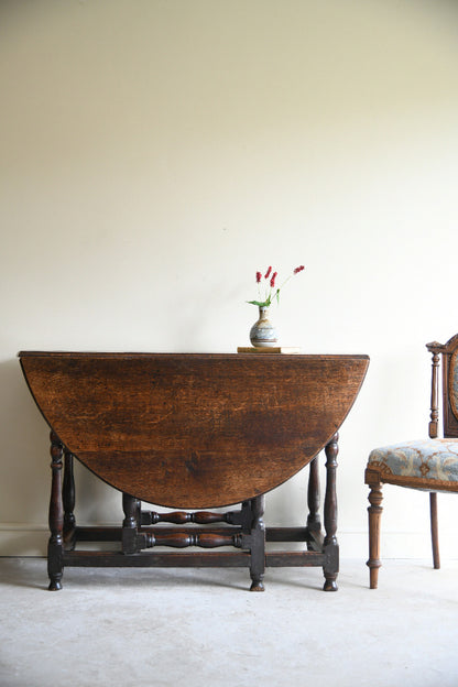 George III Oak Oval Gateleg Dining Table