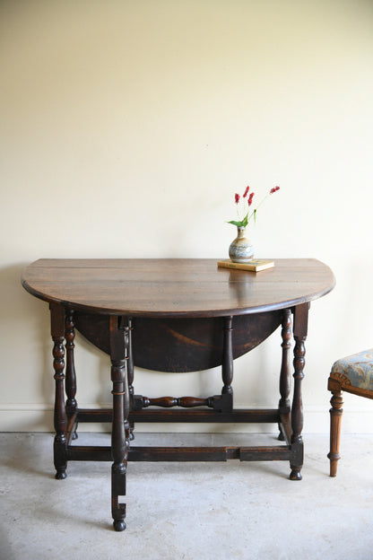 George III Oak Oval Gateleg Dining Table
