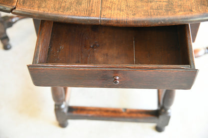 George III Oak Oval Gateleg Dining Table