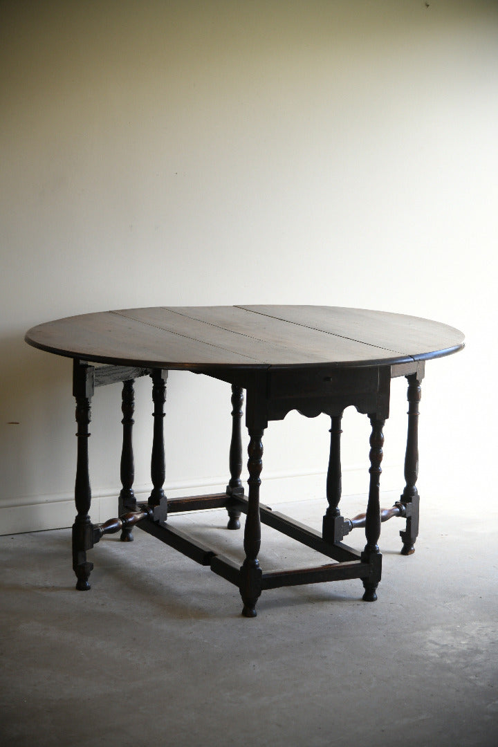 George III Oak Oval Gateleg Dining Table