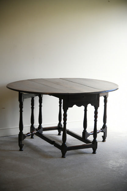 George III Oak Oval Gateleg Dining Table