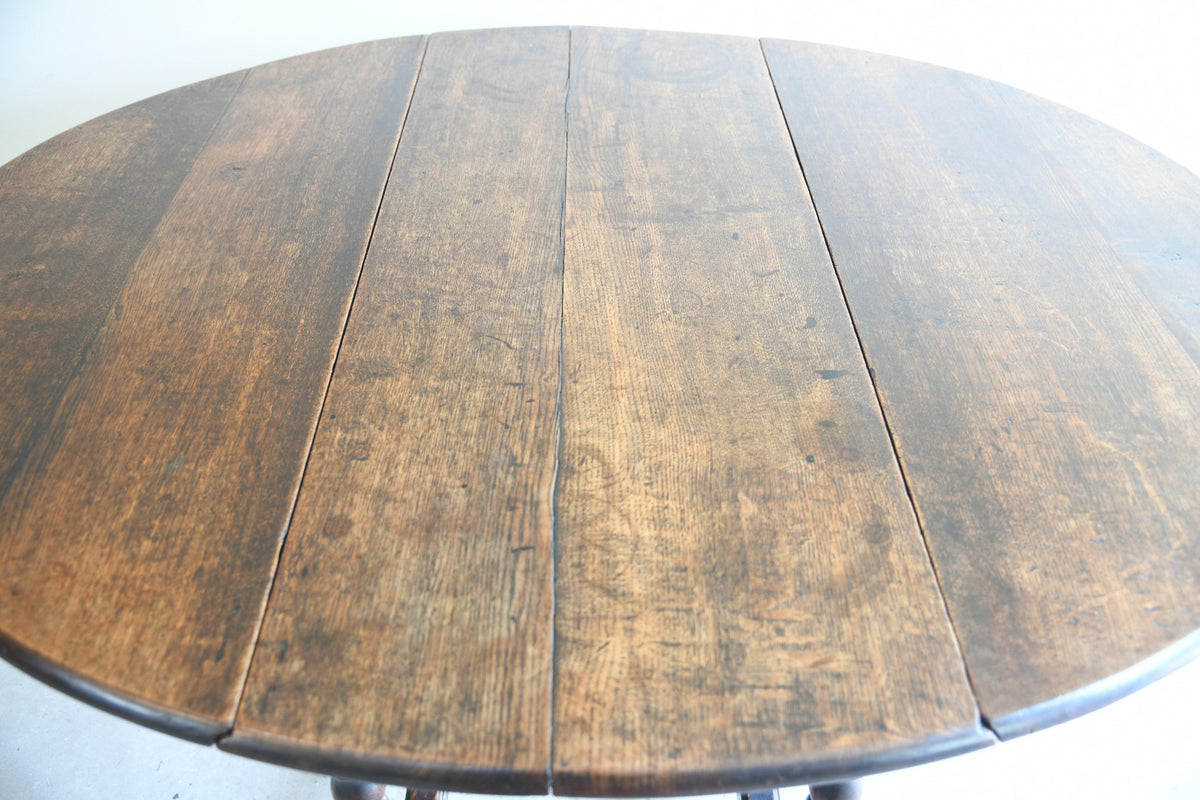 George III Oak Oval Gateleg Dining Table