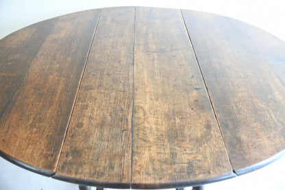 George III Oak Oval Gateleg Dining Table