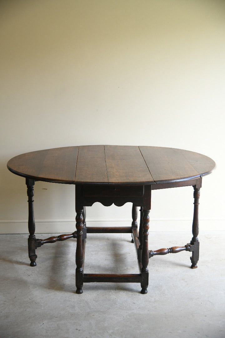 George III Oak Oval Gateleg Dining Table