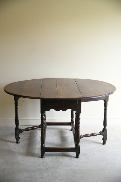 George III Oak Oval Gateleg Dining Table