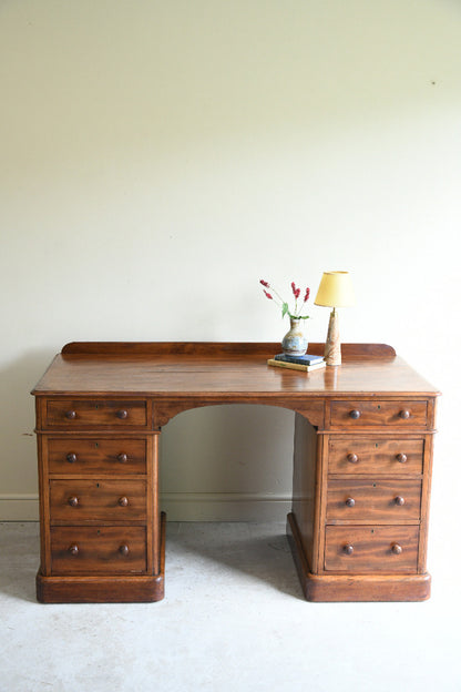 Maple & Co Mahogany Pedestal Dressing Table