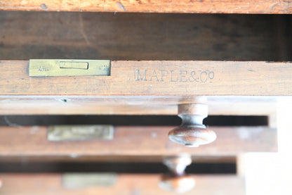 Maple & Co Mahogany Pedestal Dressing Table