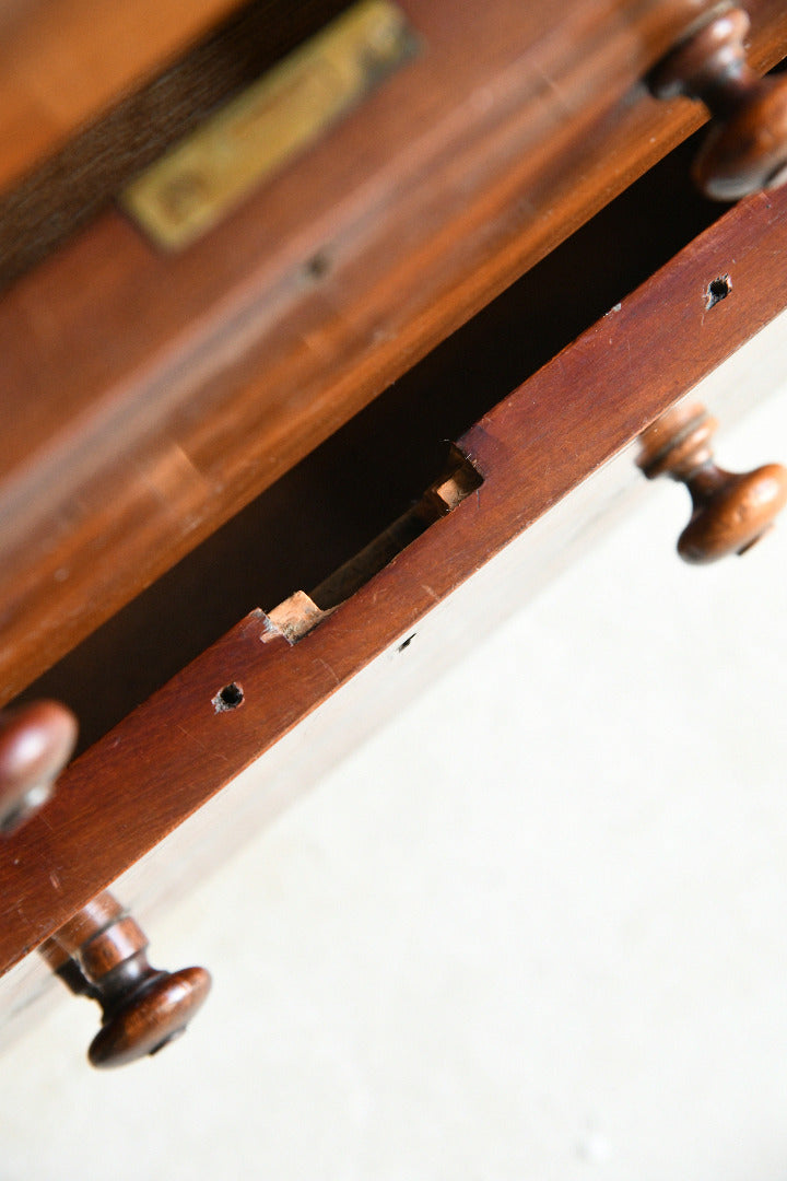 Maple & Co Mahogany Pedestal Dressing Table