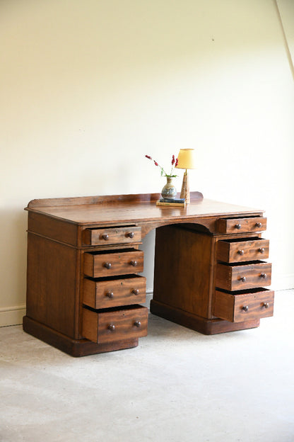 Maple & Co Mahogany Pedestal Dressing Table
