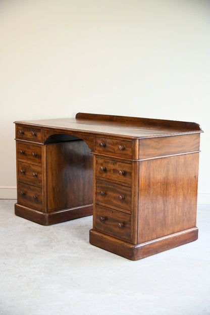 Maple & Co Mahogany Pedestal Dressing Table
