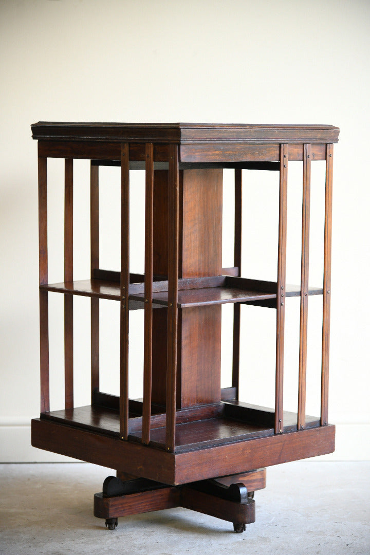 Early 20th Century Mahogany Revolving Bookcase