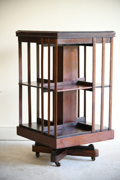 Early 20th Century Mahogany Revolving Bookcase