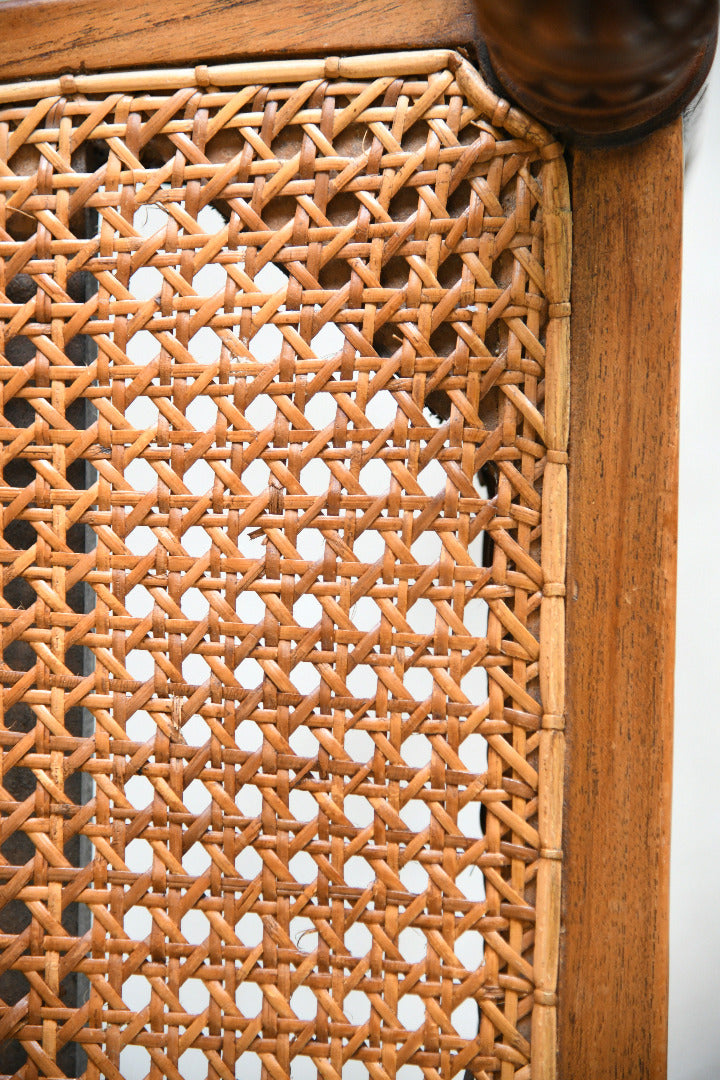 Set of Six Anglo Indian Style Cane Dining Chairs 4 Chairs & 2 Carvers