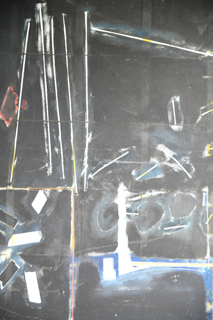 Large Late 20th Century Abstract Painting on Canvas