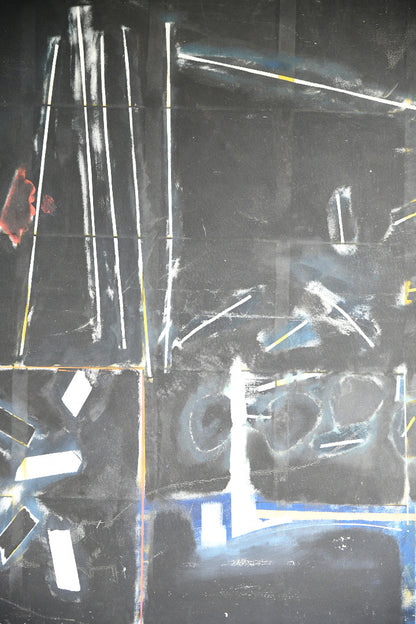 Large Late 20th Century Abstract Painting on Canvas