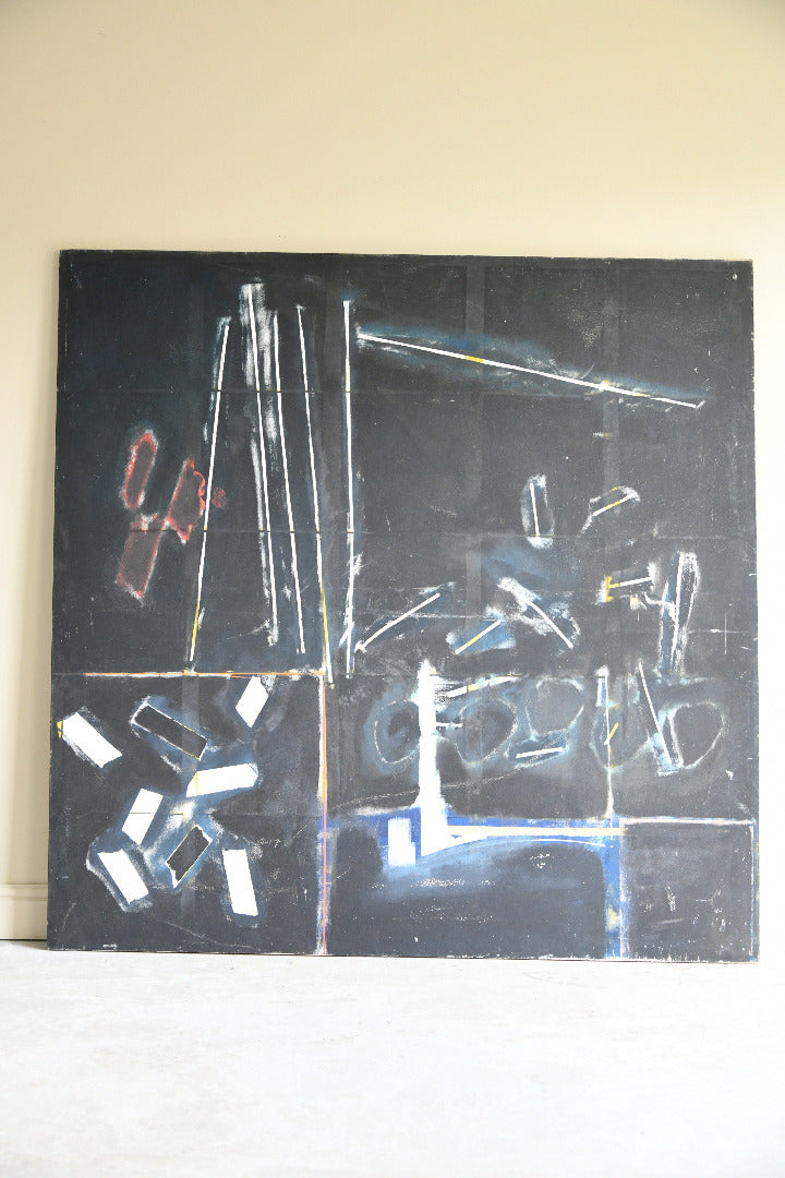 Large Late 20th Century Abstract Painting on Canvas