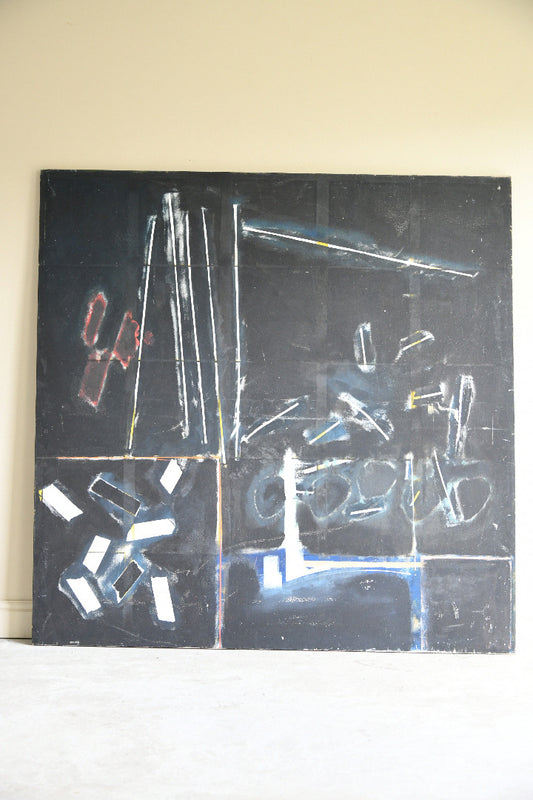 Large Late 20th Century Abstract Painting on Canvas