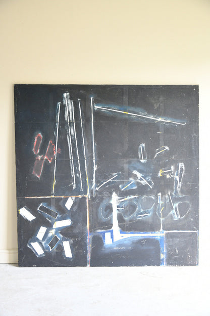 Large Late 20th Century Abstract Painting on Canvas