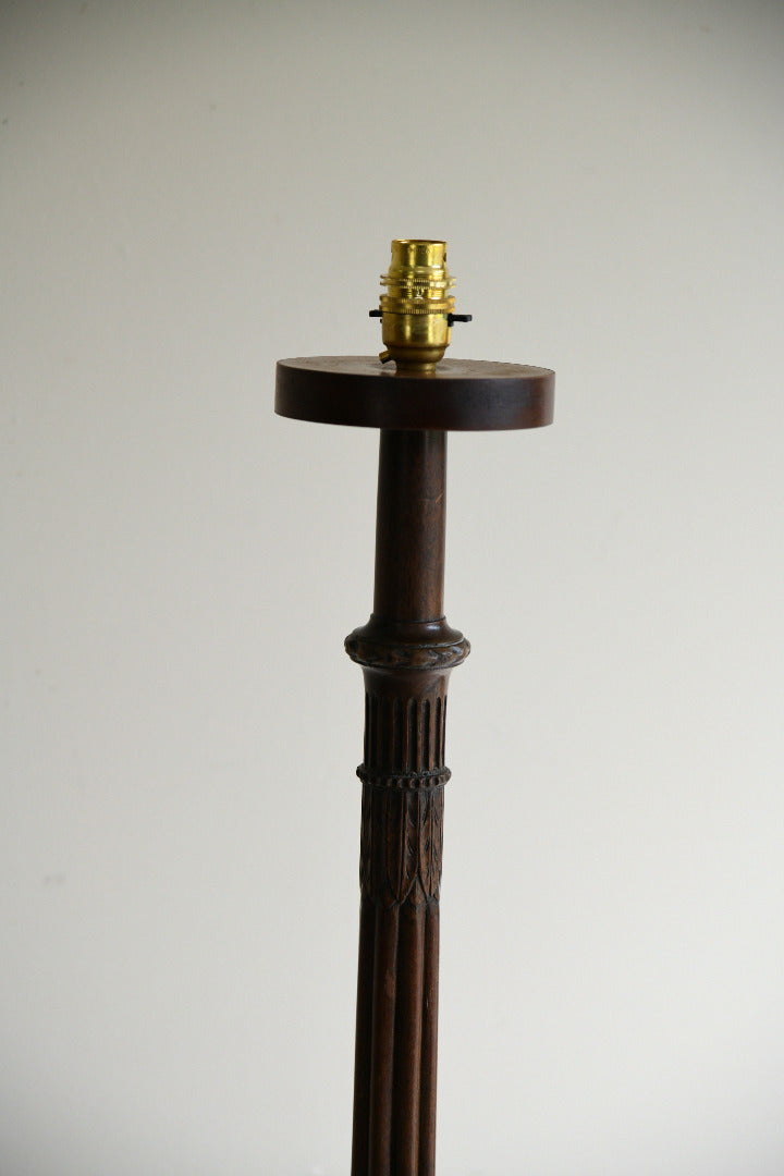 Pair of Mahogany Hepplewhite Style Floor Lamps