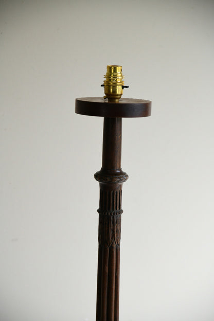 Pair of Mahogany Hepplewhite Style Floor Lamps