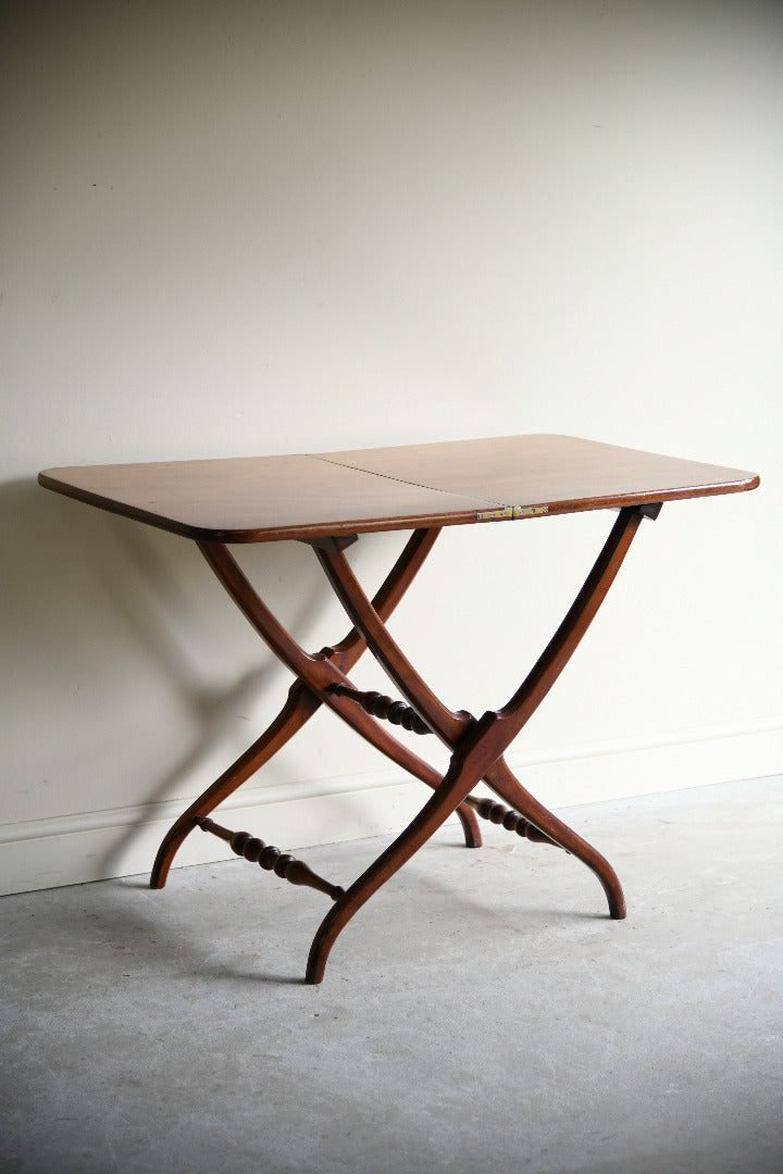 20th Century Mahogany Folding Coaching Table
