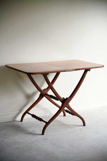 20th Century Mahogany Folding Coaching Table