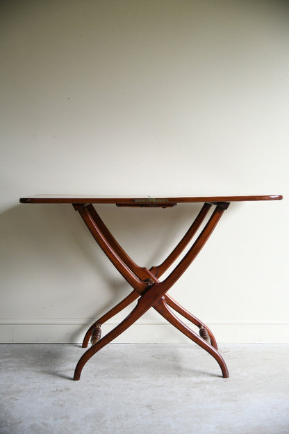 20th Century Mahogany Folding Coaching Table