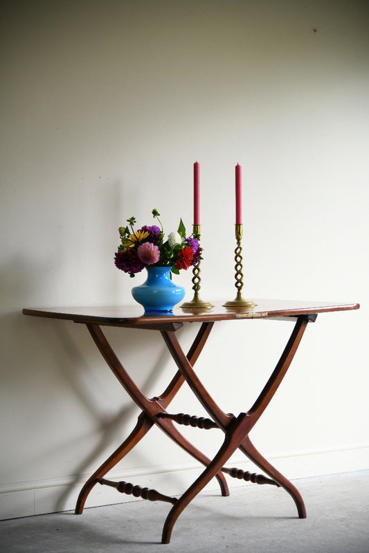 20th Century Mahogany Folding Coaching Table