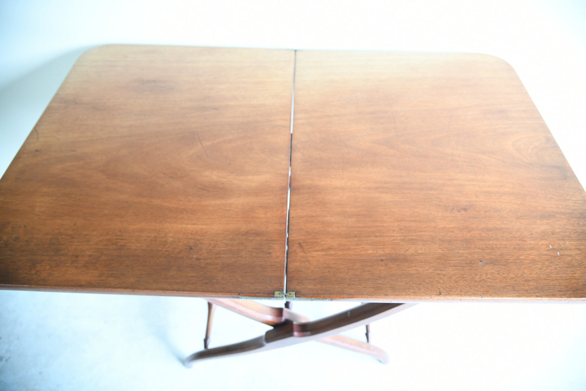 20th Century Mahogany Folding Coaching Table