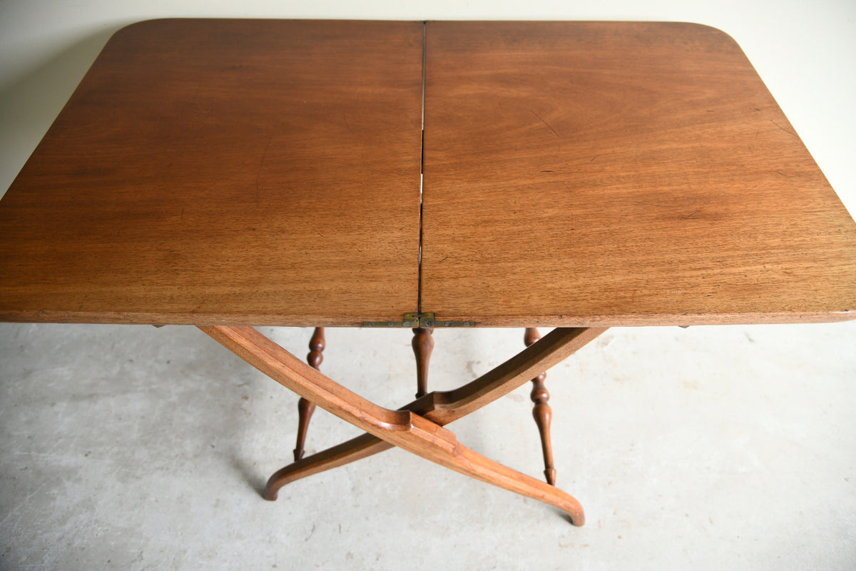 20th Century Mahogany Folding Coaching Table