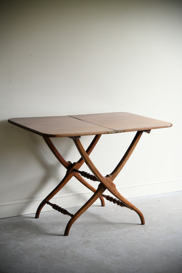 20th Century Mahogany Folding Coaching Table