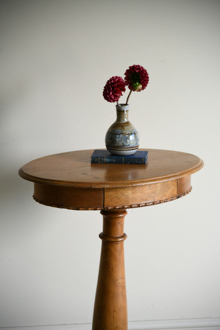 Antique Pine Oval Occasional Table with Drawer