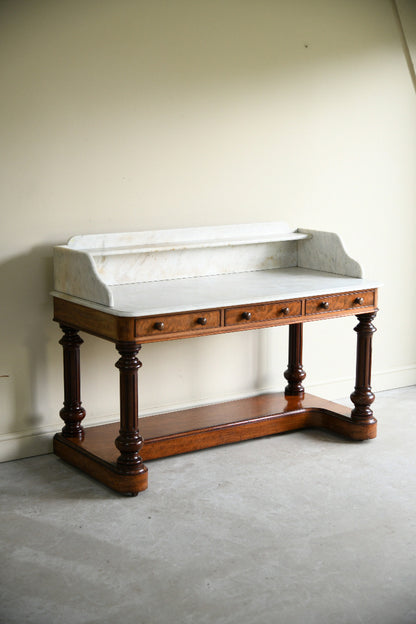 Victorian Mahogany & Marble Washstand