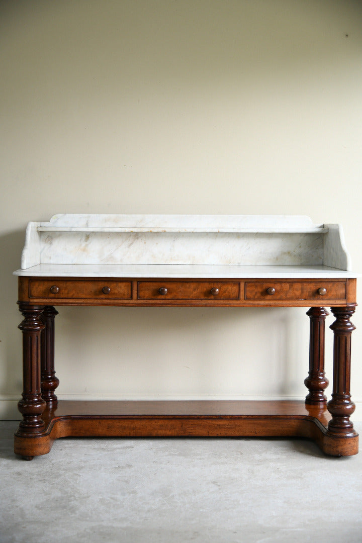 Victorian Mahogany & Marble Washstand