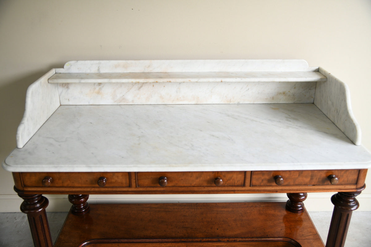 Victorian Mahogany & Marble Washstand