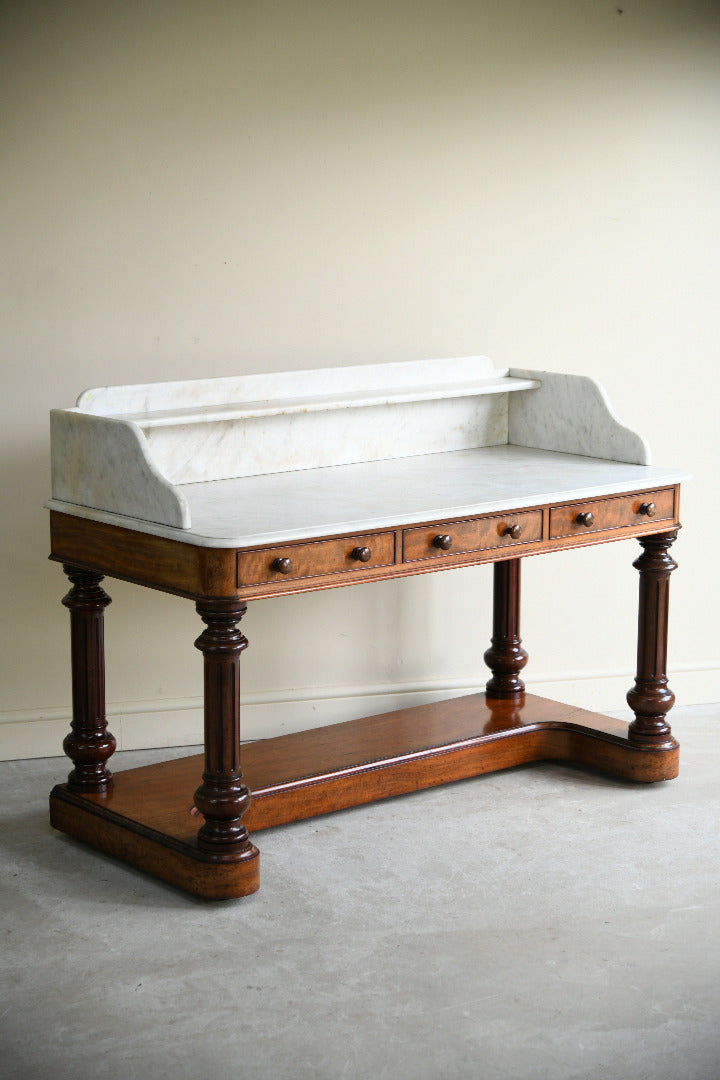 Victorian Mahogany & Marble Washstand