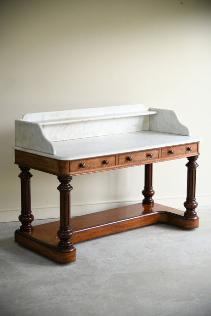 Victorian Mahogany & Marble Washstand