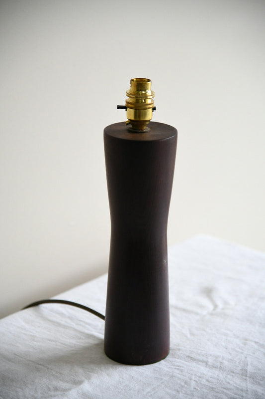 Retro Dark Hardwood Table Lamp