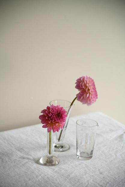 Vintage Apothecary Glass Measures with Etched Graduations