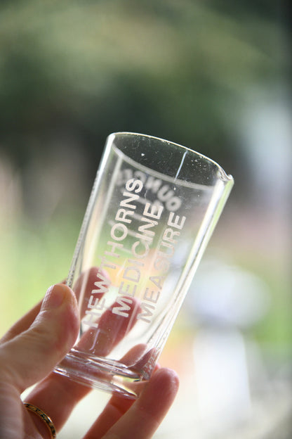 Vintage Apothecary Glass Measures with Etched Graduations