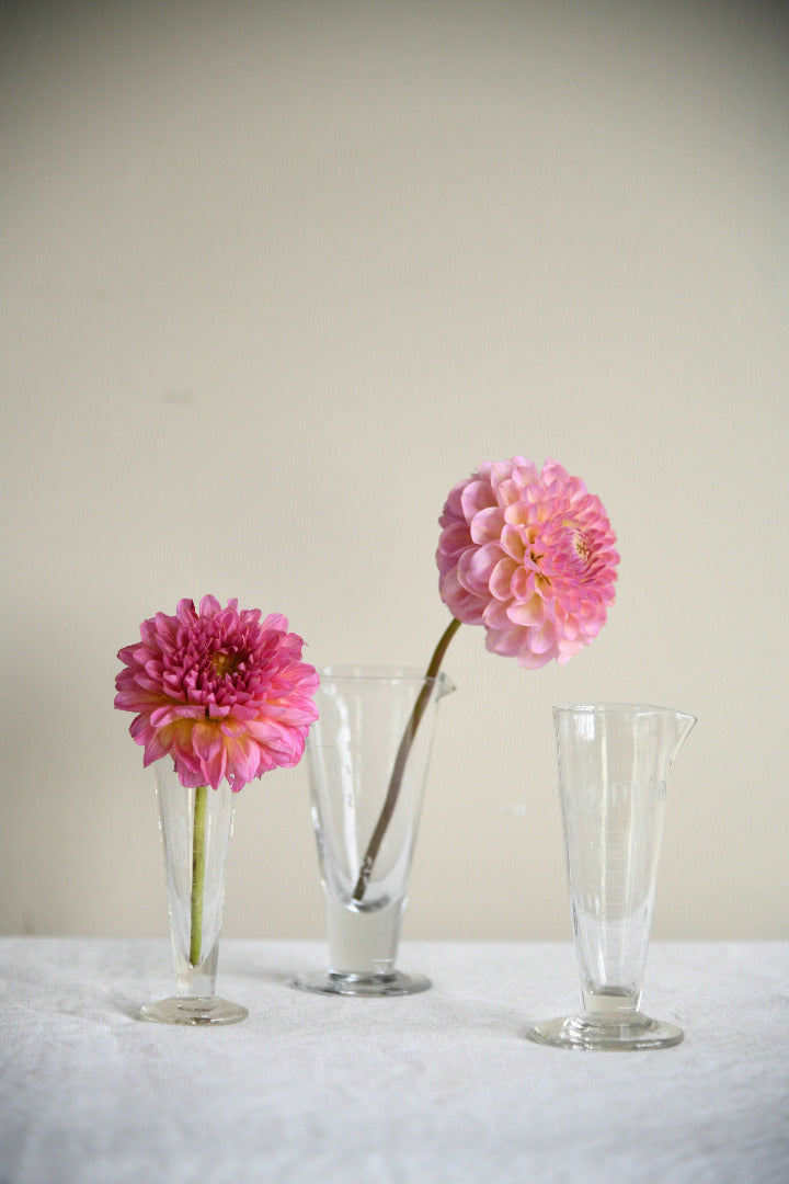 Vintage Graduated Glass Medicine Measures