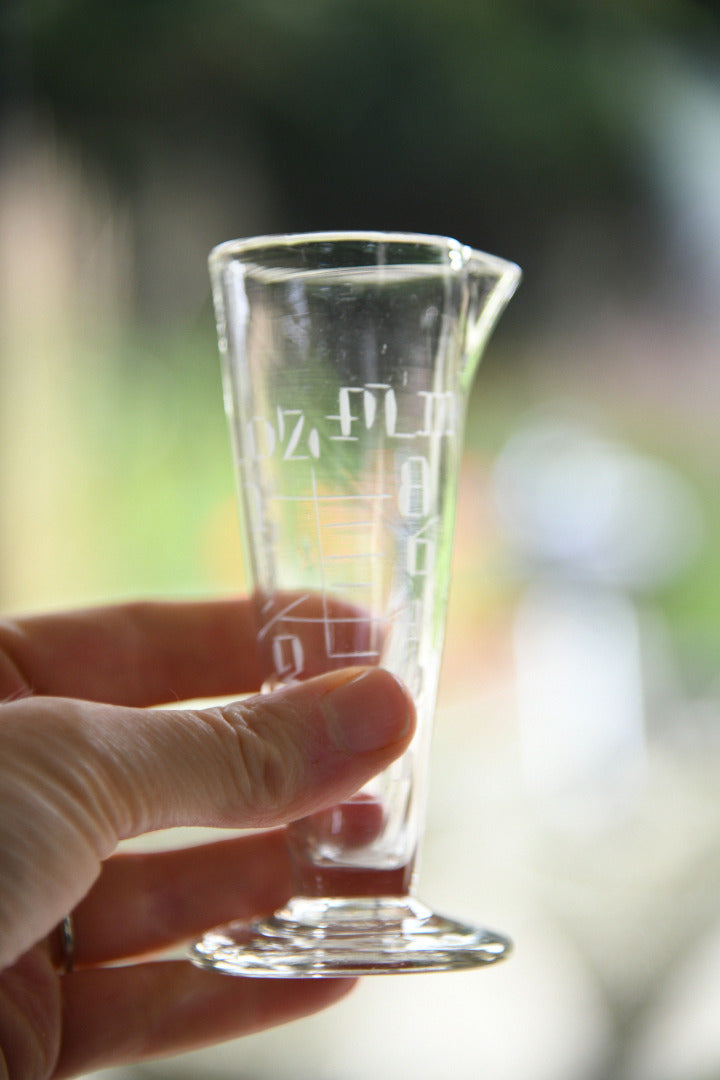 Vintage Graduated Glass Medicine Measures