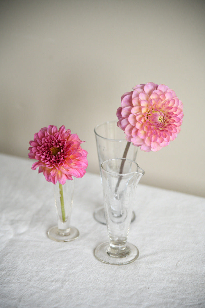 Vintage Graduated Glass Medicine Measures